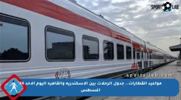 مواعيد القطارات.. جدول الرحلات بين الإسكندرية والقاهرة اليوم الأحد 24 أغسطس